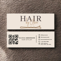 Cartão de Visita Moderno de Estilista de Cabelo Be