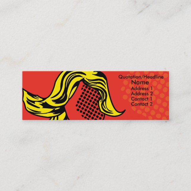 Mini Cartão de visita moderno do pop (Frente)