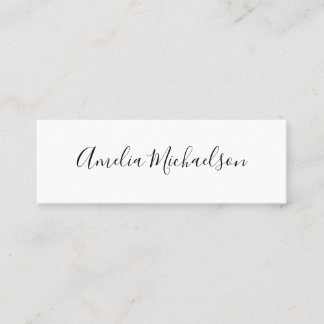 Mini cartão de visita moderno preto e branco