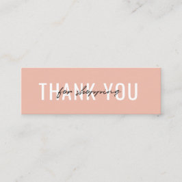 Mini Cartão de visita Obrigado pelo seu pedido Minimali