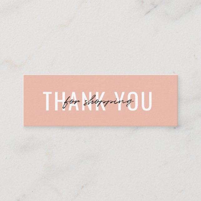 Mini Cartão de visita Obrigado pelo seu pedido Minimali (Frente)