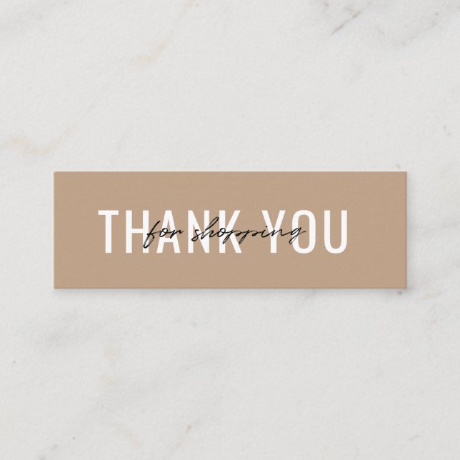 Mini Cartão de visita Obrigado pelo seu pedido Minimali (Frente)