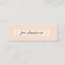 Mini Cartão de visita Obrigado pelo seu pedido Minimali