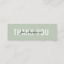 Mini Cartão de visita Obrigado pelo seu pedido Minimali