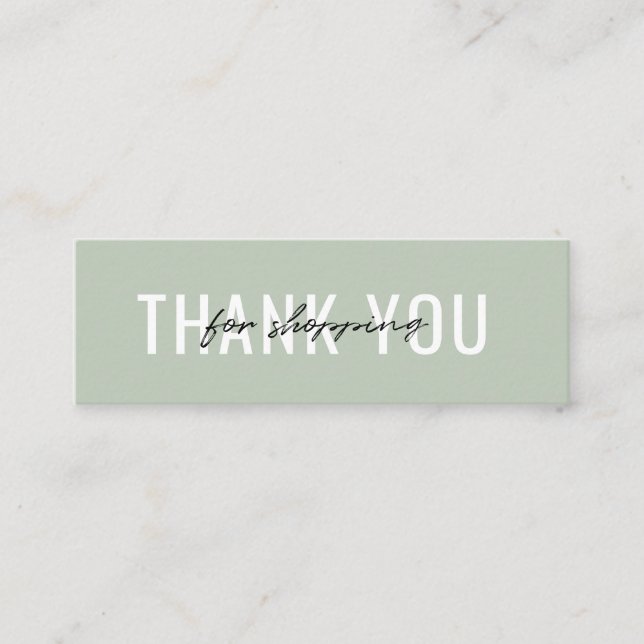 Mini Cartão de visita Obrigado pelo seu pedido Minimali (Frente)