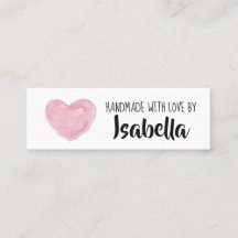 Cartão de visita para pequenas empresas artesanais