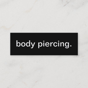 Mini Cartão de visita Piercing do corpo