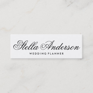 Mini Cartão de visita preto e branco elegante