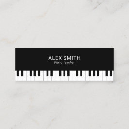 Mini Cartão de visita preto elegante do professor de