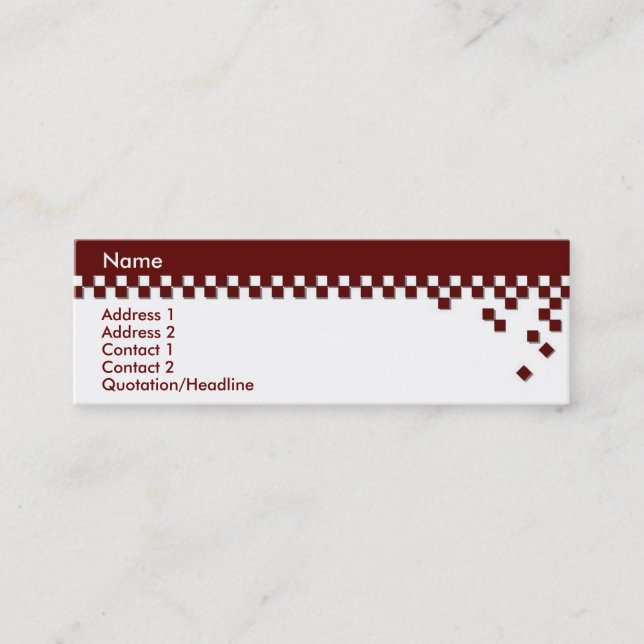 Mini Cartão de visita profissional clássico (Frente)