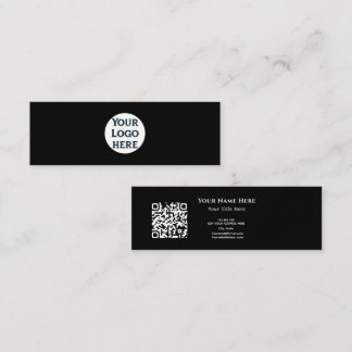 Mini Cartão de Visita QR Code Minimalista com Logotipo