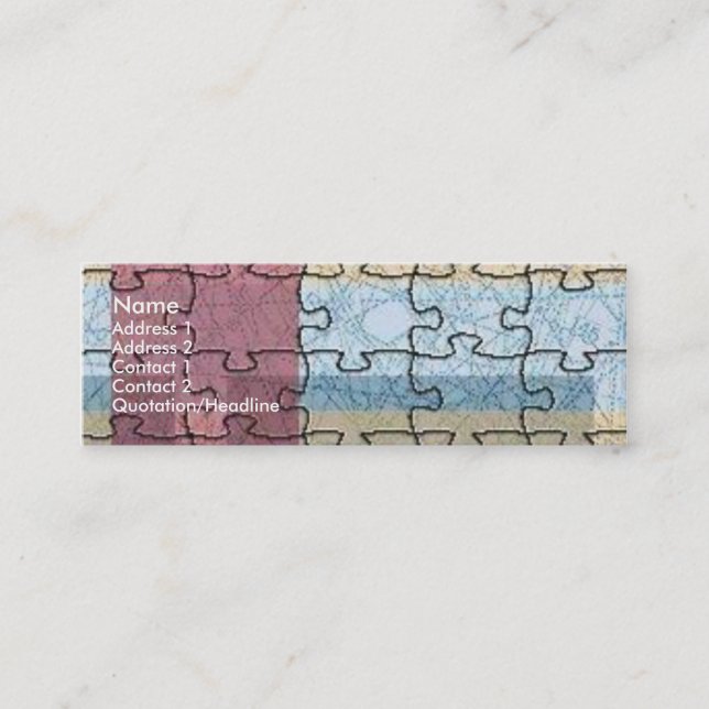 Mini Cartão de visita Quebra-cabeça abstrato (Frente)