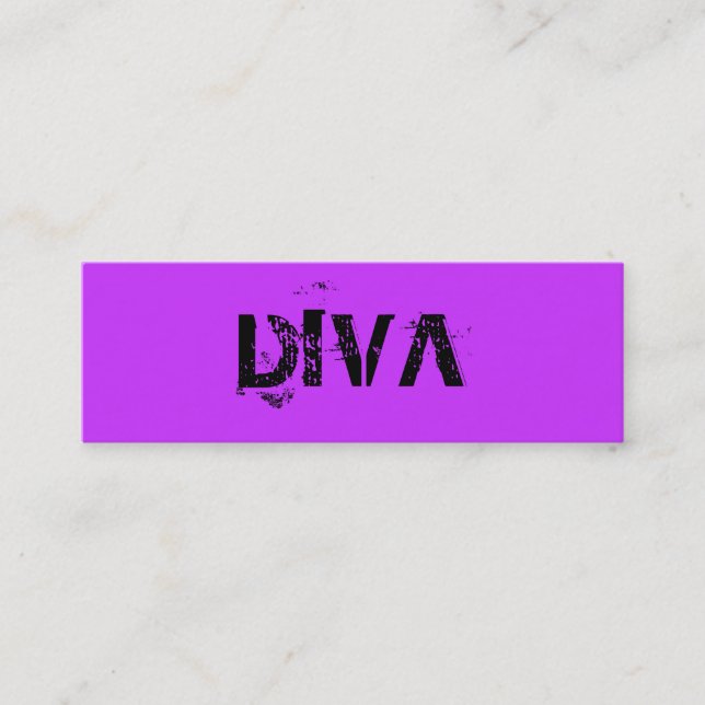 MINI CARTÃO DE VISITA ROXO DA DIVA (Frente)