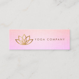 Mini Cartão de visita roxo do rosa Dourado da ioga de
