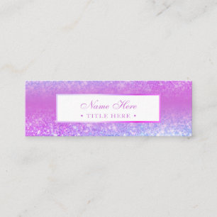 Mini cartão de visita roxo luxuoso na moda