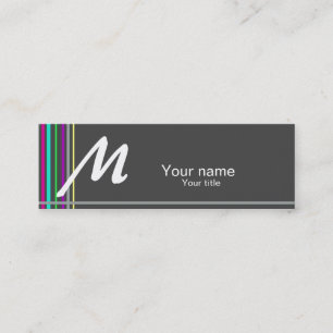 Mini Cartão de visita simples com um toque da cor