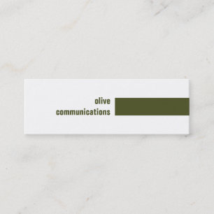 Mini Cartão de visita simples da verde azeitona