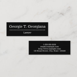 Mini Cartão de visita simples e liso do advogado