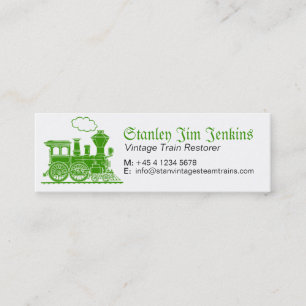 Mini Cartão de visita simples restaurador de trem a vap