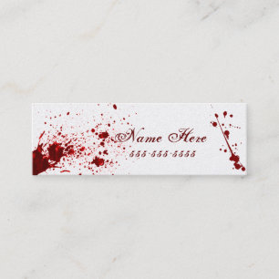 Mini Cartão de visita V2 do Splatter do sangue