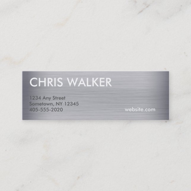 Mini cartões da textura Titanium do metal (Frente)