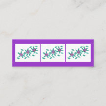 Mini Cartões De Marcador, Flores De Primária Roxo 