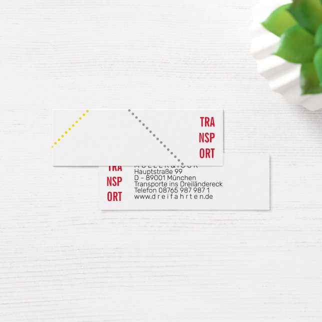 Mini cartões de visita para mensageiros  (Mesa)