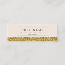 Mini cartões de visitas do brilho Dourado elegante