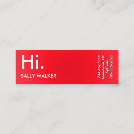 Mini cartões de visitas vermelhos modernos