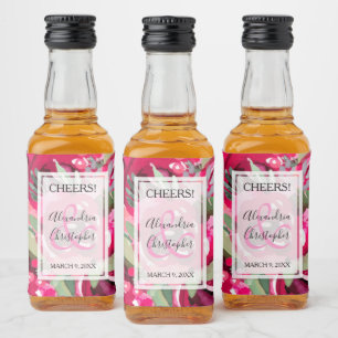 Mini Casamento Floral de Cor de Água Rosa-Quente