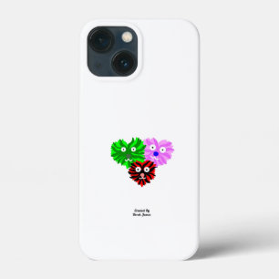 Mini Caso Apple iPhone 13 de Felpudos Corações