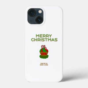 Mini Caso do Apple iPhone 13 do Cupcake de Natal