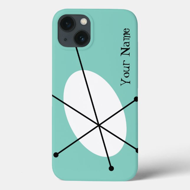 Mini caso do iPad Azul Dazzle 'Your Name' (Verso)