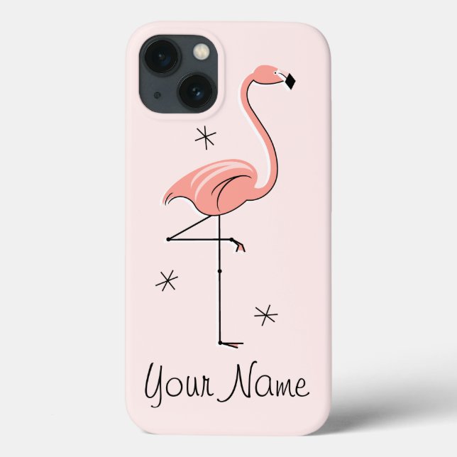 Mini caso do iPad Pink Flamingo (Verso)