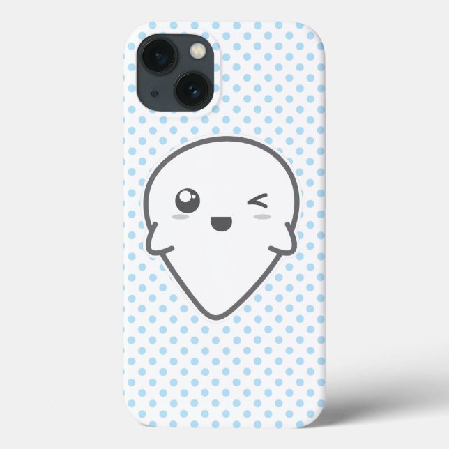 Mini Caso do Kawaii Winking Ghost iPad (Verso)