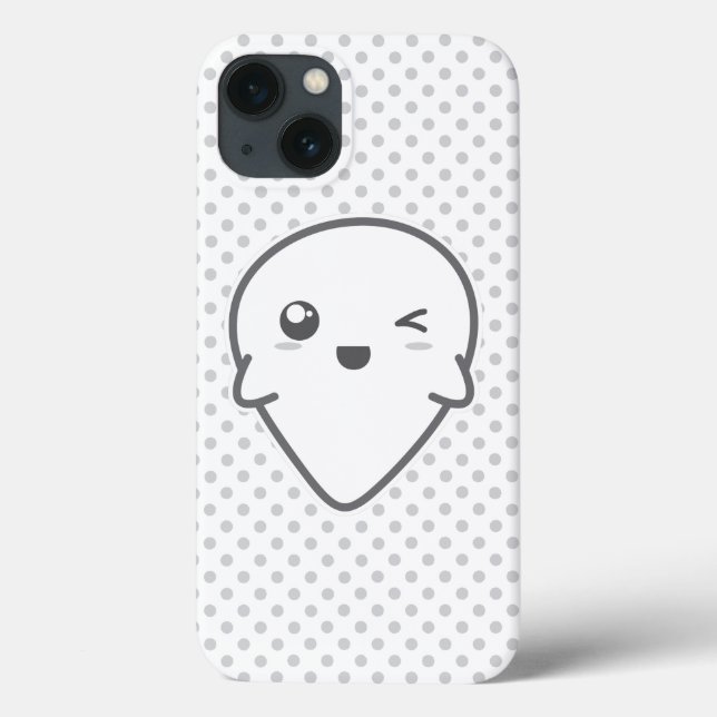 Mini Caso do Kawaii Winking Ghost iPad (Verso)