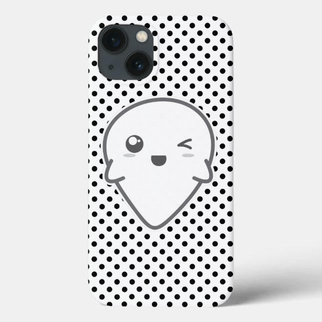 Mini Caso do Kawaii Winking Ghost iPad (Verso)