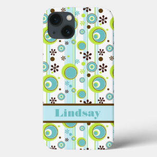 Mini Caso iPad Círculos Castanho Verde Aqua