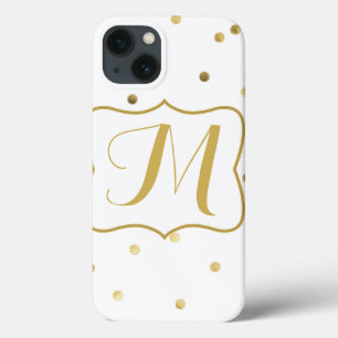 Mini Caso IPAD de Confetti Monograma Dourado