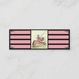 Mini Cavaleiro no cartão de visita de brilho da