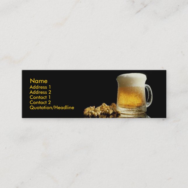 Mini Cerveja Cartão de visita (Frente)