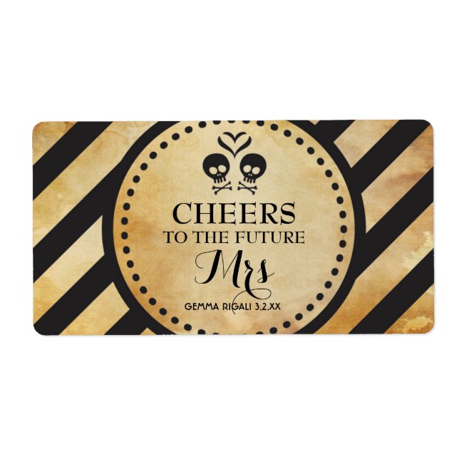 Mini Champagne Etiqueta Gótica Chá Favorito (Frente)