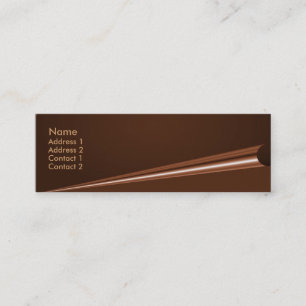 Mini Chocolate Brown Page Curl Cartão de visita