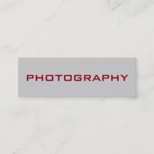 Mini Cinza de Fotografia Vermelha de Cartão de visita M
