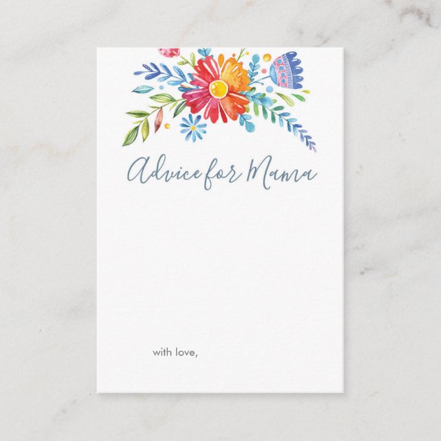 Mini Conselho para cartões de Chá de fraldas para  (Frente)