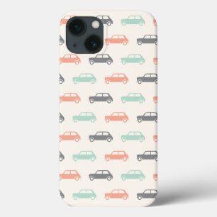 Mini Coopers on Go - Peach & Teal