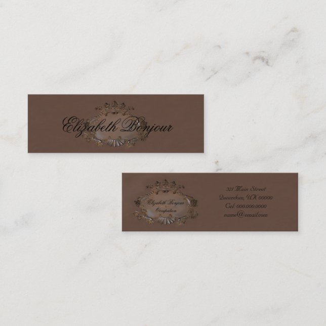 Mini Crest o cartão de visita do ~/coroa real do (Frente/Verso)