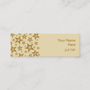 Mini Dourado Stars cartão de visita magro