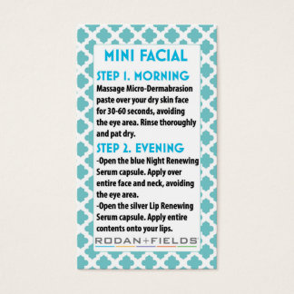 Mini Facial R +F card- Rodan + Fields facial