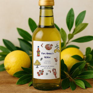 Mini Favor Doodle de Verão Italiano Mediterrâneo 